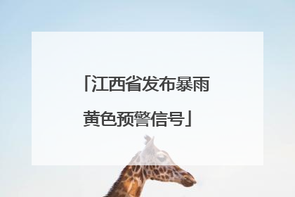 江西省发布暴雨黄色预警信号