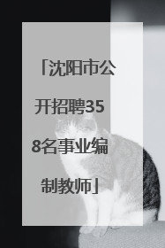 沈阳市公开招聘358名事业编制教师