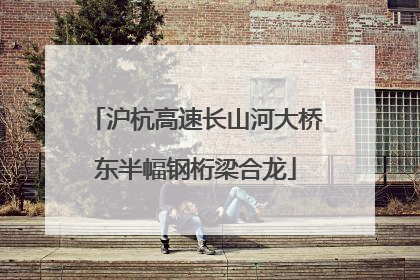 沪杭高速长山河大桥东半幅钢桁梁合龙