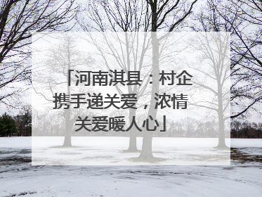 河南淇县：村企携手递关爱，浓情关爱暖人心
