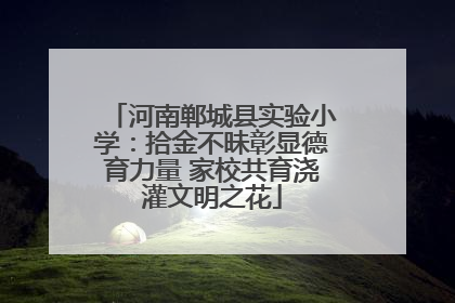 河南郸城县实验小学：拾金不昧彰显德育力量 家校共育浇灌文明之花