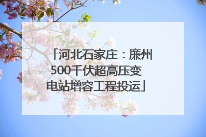 河北石家庄：廉州500千伏超高压变电站增容工程投运