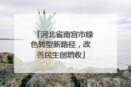 河北省南宫市绿色转型新路径，改善民生创增收