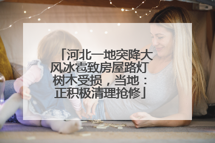 河北一地突降大风冰雹致房屋路灯树木受损，当地：正积极清理抢修