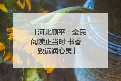 河北顺平：全民阅读正当时 书香致远润心灵