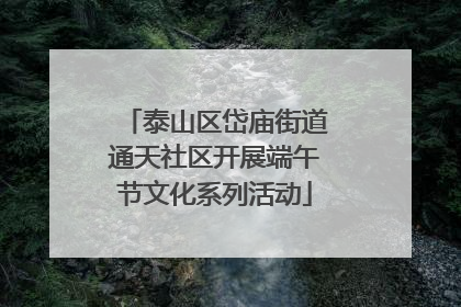 泰山区岱庙街道通天社区开展端午节文化系列活动