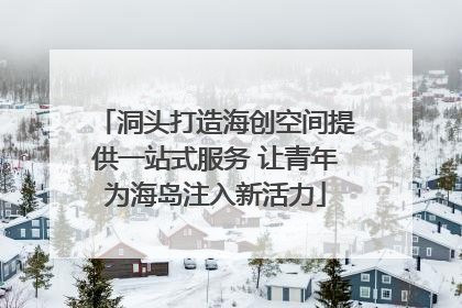 洞头打造海创空间提供一站式服务 让青年为海岛注入新活力