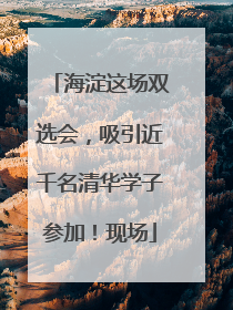 海淀这场双选会，吸引近千名清华学子参加！现场