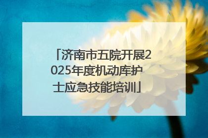 济南市五院开展2025年度机动库护士应急技能培训