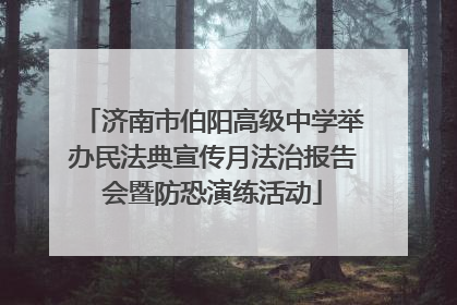 济南市伯阳高级中学举办民法典宣传月法治报告会暨防恐演练活动