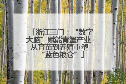 浙江三门：“数字大脑”赋能青蟹产业 从育苗到养殖重塑“蓝色粮仓”