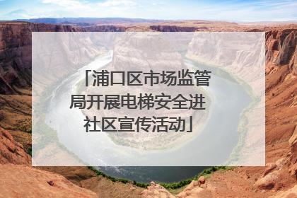 浦口区市场监管局开展电梯安全进社区宣传活动