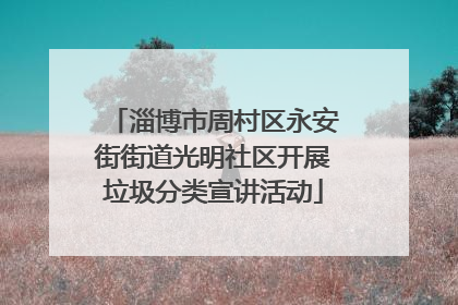 淄博市周村区永安街街道光明社区开展垃圾分类宣讲活动