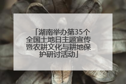 湖南举办第35个全国土地日主题宣传暨农耕文化与耕地保护研讨活动