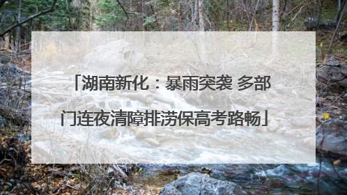 湖南新化：暴雨突袭 多部门连夜清障排涝保高考路畅