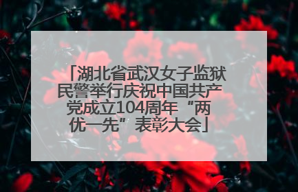 湖北省武汉女子监狱民警举行庆祝中国共产党成立104周年“两优一先”表彰大会