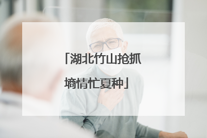 湖北竹山抢抓墒情忙夏种