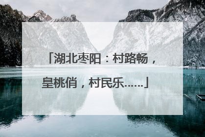 湖北枣阳：村路畅，皇桃俏，村民乐……