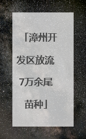漳州开发区放流7万余尾苗种