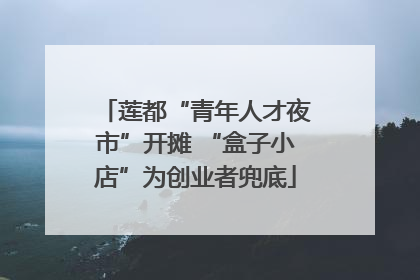 莲都“青年人才夜市”开摊 “盒子小店”为创业者兜底