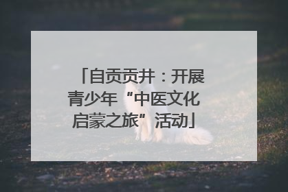 自贡贡井：开展青少年“中医文化启蒙之旅”活动