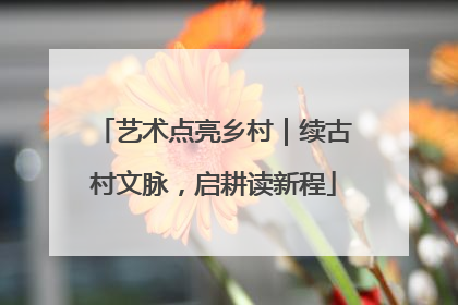 艺术点亮乡村｜续古村文脉，启耕读新程