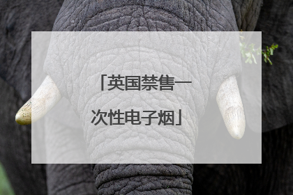 英国禁售一次性电子烟