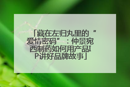 藏在左归丸里的“爱情密码”：仲景宛西制药如何用产品IP讲好品牌故事