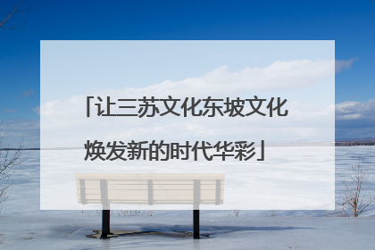让三苏文化东坡文化焕发新的时代华彩