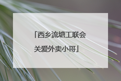 西乡流塘工联会关爱外卖小哥