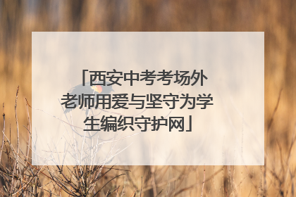 西安中考考场外 老师用爱与坚守为学生编织守护网
