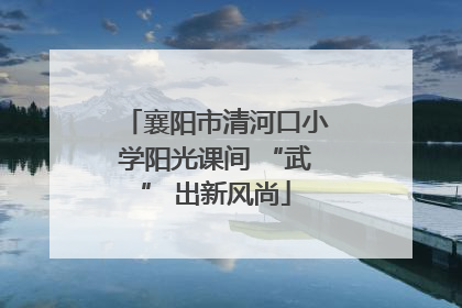 襄阳市清河口小学阳光课间 “武” 出新风尚