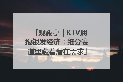 观澜亭｜KTV拥抱银发经济：细分赛道里藏着潜在需求