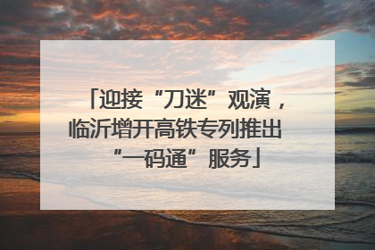 迎接“刀迷”观演，临沂增开高铁专列推出“一码通”服务