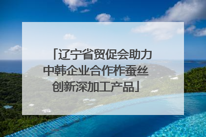 辽宁省贸促会助力中韩企业合作柞蚕丝创新深加工产品
