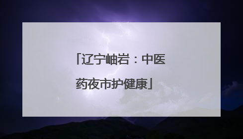 辽宁岫岩：中医药夜市护健康