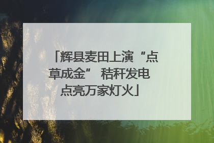 辉县麦田上演“点草成金” 秸秆发电点亮万家灯火