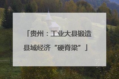 贵州：工业大县锻造县域经济“硬脊梁”