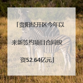 贵阳经开区今年以来新签约项目合同投资52.64亿元