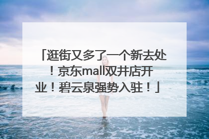 逛街又多了一个新去处！京东mall双井店开业！碧云泉强势入驻！