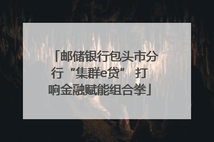 邮储银行包头市分行“集群e贷” 打响金融赋能组合拳