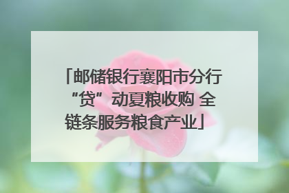 邮储银行襄阳市分行“贷”动夏粮收购 全链条服务粮食产业