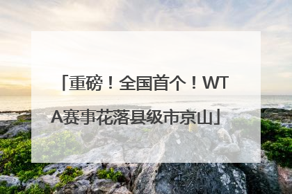 重磅！全国首个！WTA赛事花落县级市京山