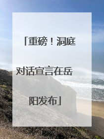重磅！洞庭对话宣言在岳阳发布