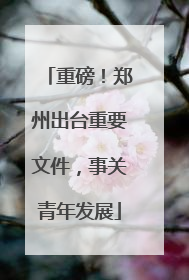重磅！郑州出台重要文件，事关青年发展
