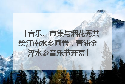 音乐、市集与烟花秀共绘江南水乡画卷，青浦金泽水乡音乐节开幕