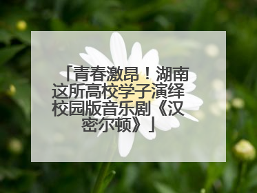 青春激昂！湖南这所高校学子演绎校园版音乐剧《汉密尔顿》