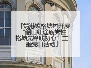 靖港镇格塘村开展“韶山红途砺党性 格塘先锋践初心”主题党日活动