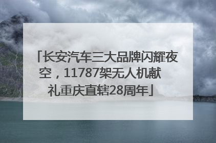 长安汽车三大品牌闪耀夜空，11787架无人机献礼重庆直辖28周年