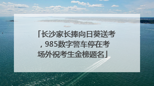 长沙家长捧向日葵送考，985数字警车停在考场外祝考生金榜题名